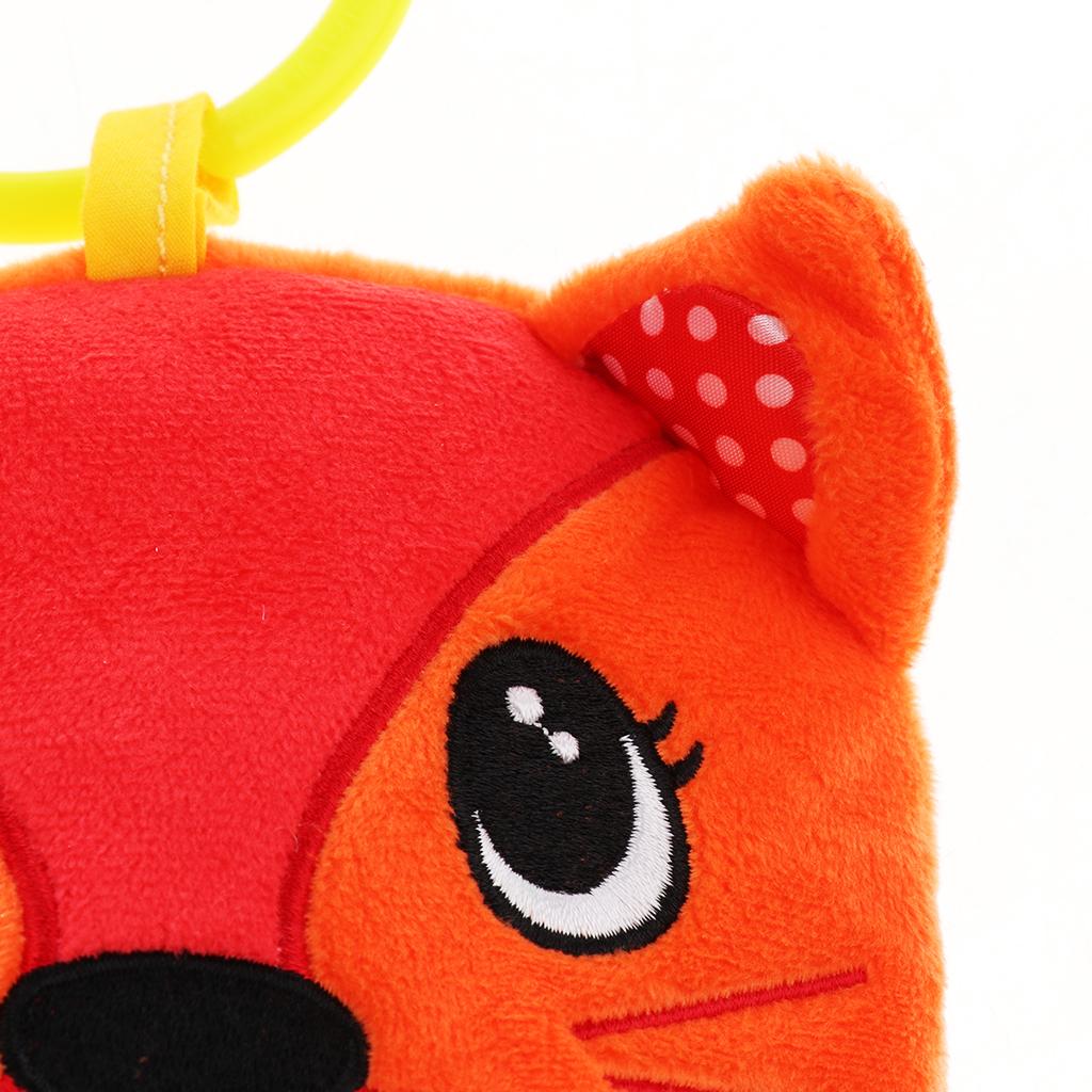 Baby Kids Pram Handbell Stroller Hanging Plush Toys Orange fox