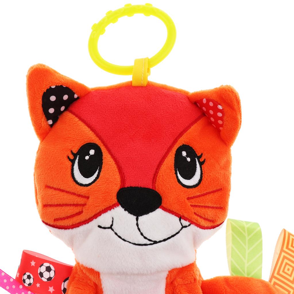 Baby Kids Pram Handbell Stroller Hanging Plush Toys Orange fox