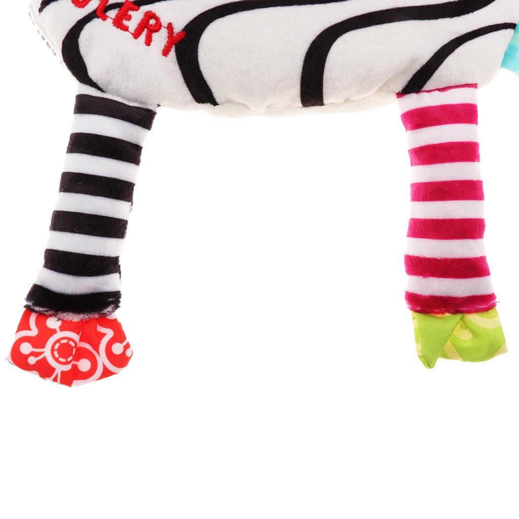 Baby Kids Pram Handbell Stroller Hanging Plush Toys Zebra with flowers