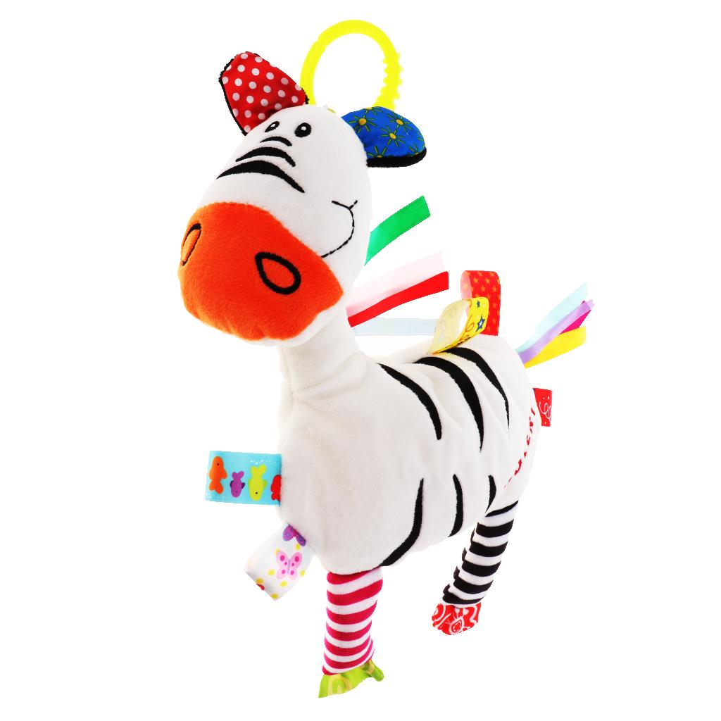 Baby Kids Pram Handbell Stroller Hanging Plush Toys Zebras without flowers