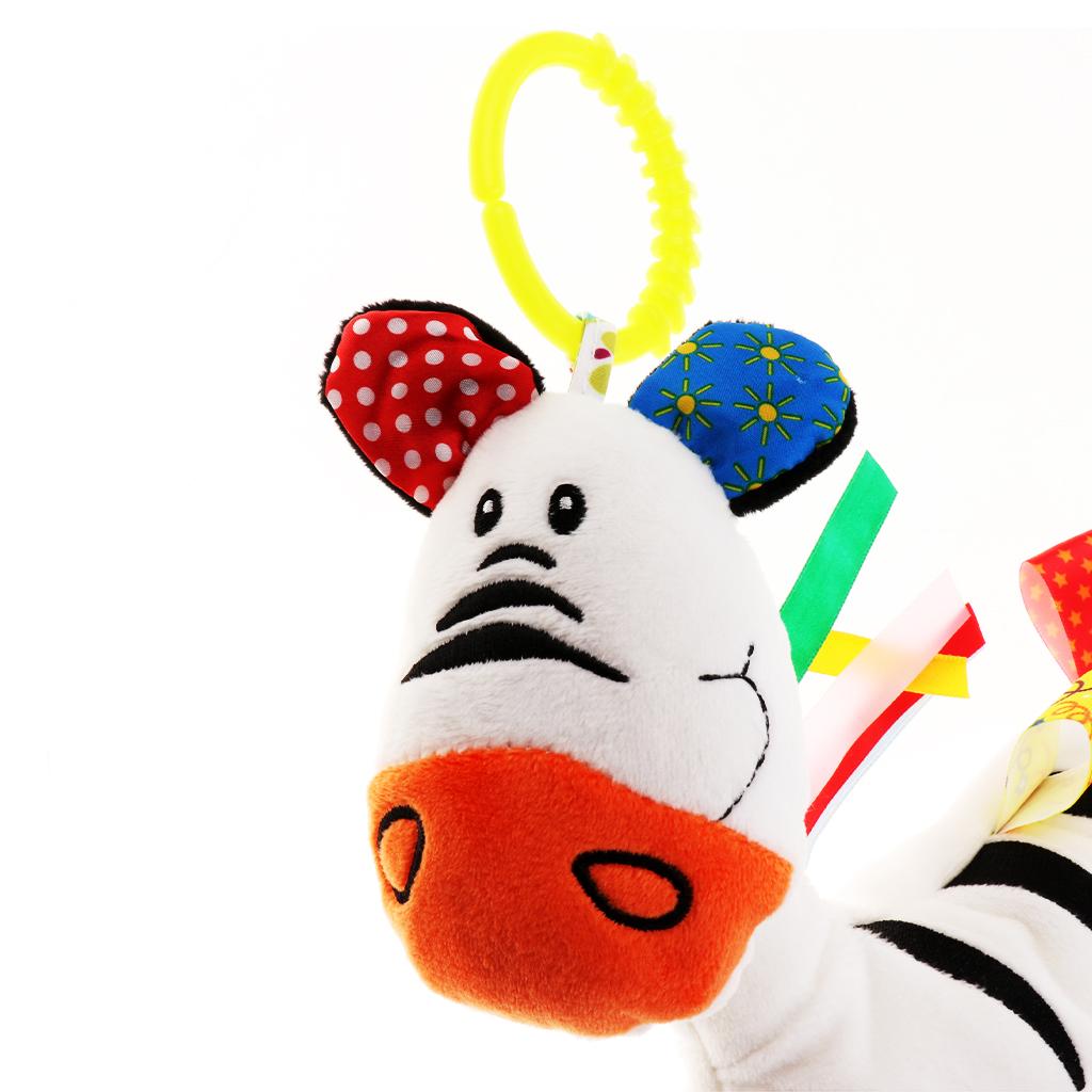 Baby Kids Pram Handbell Stroller Hanging Plush Toys Zebras without flowers