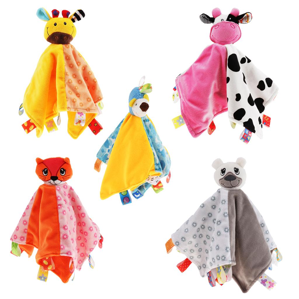 Baby Blanket Soft Plush Teething Security Tag Blankets  hedgehog