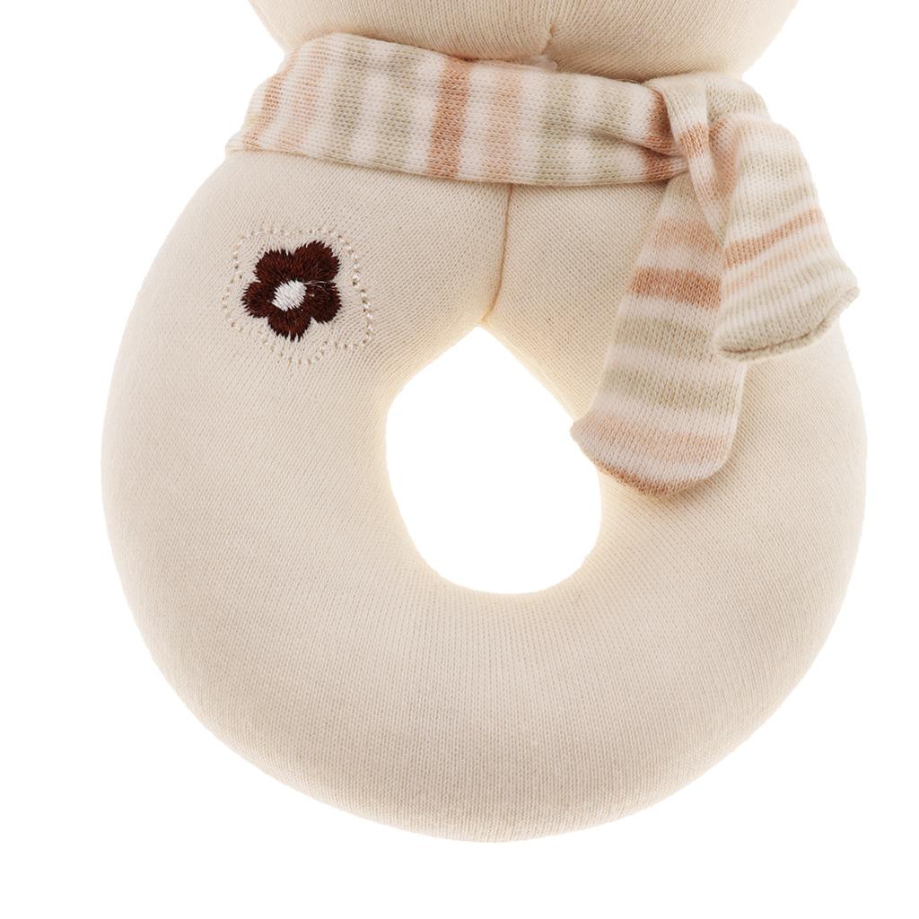 2 Pieces Baby Cotton Hand BB Rattle Plush Toys 2 pcs bear