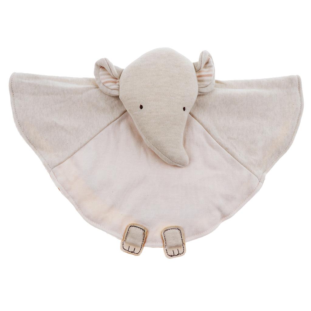 Baby Infant Organic Cotton Soft Cute Animal Hand Appease Towel Elephant