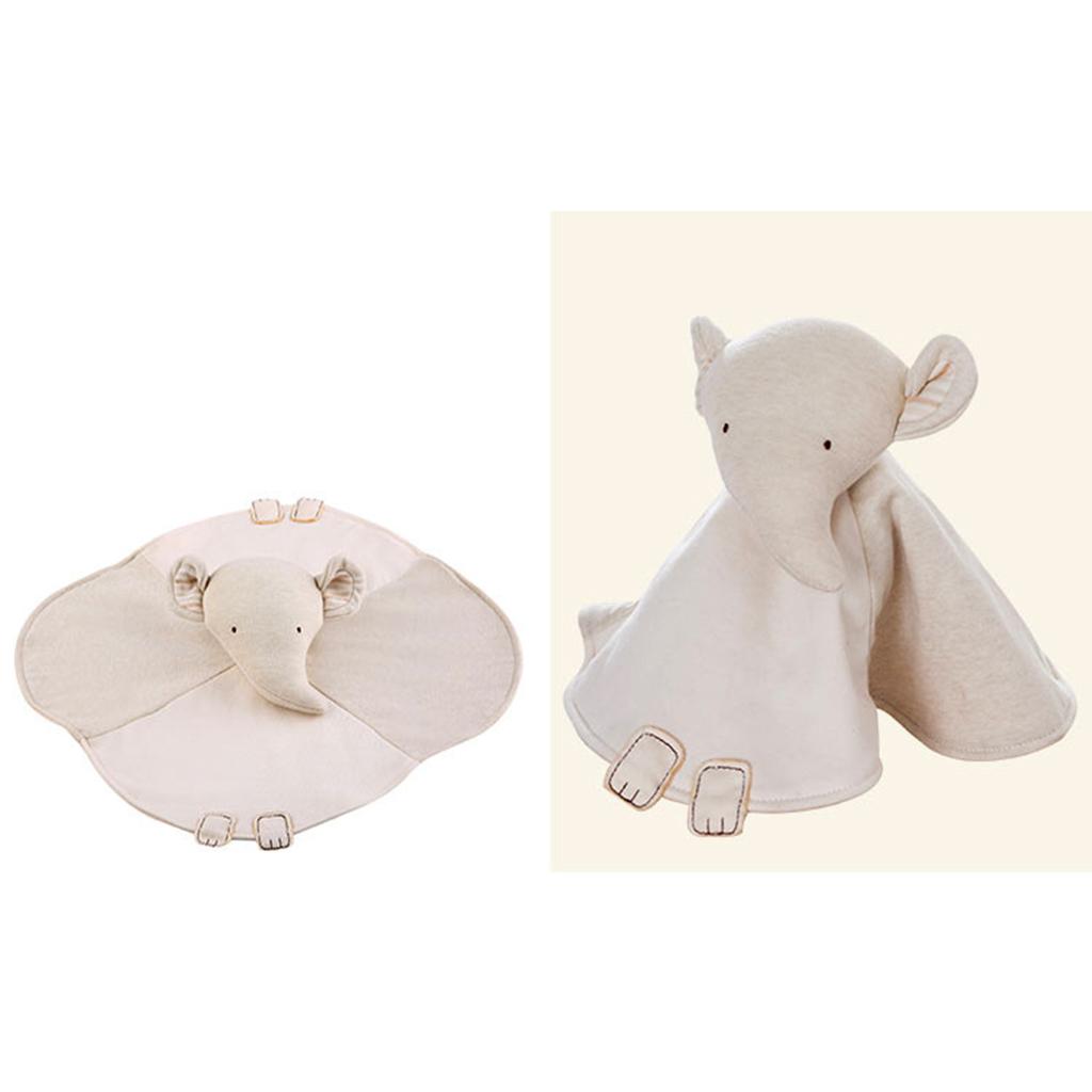 Baby Infant Organic Cotton Soft Cute Animal Hand Appease Towel Elephant