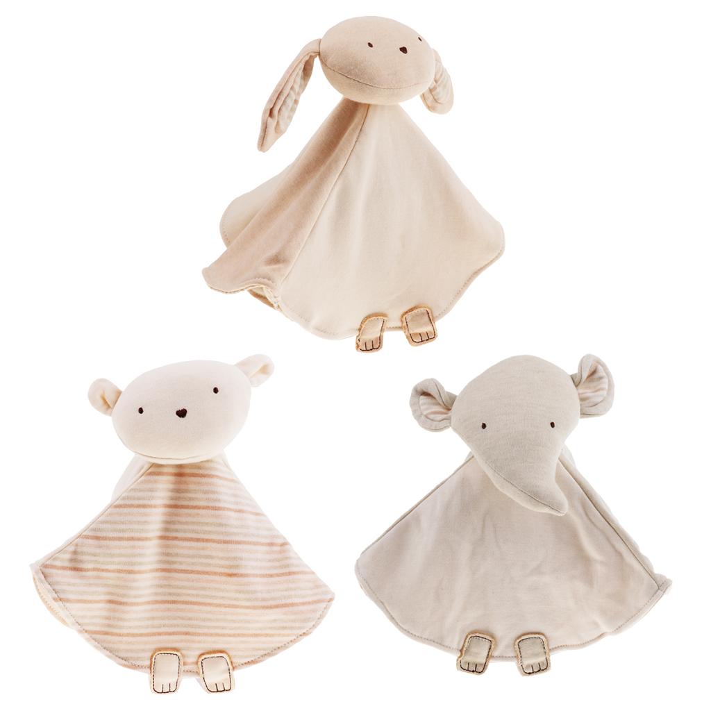 Baby Infant Organic Cotton Soft Cute Animal Hand Appease Towel Rabbit