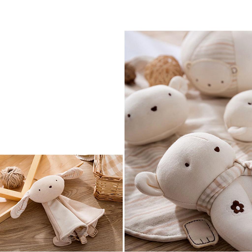 Baby Infant Organic Cotton Soft Cute Animal Hand Appease Towel Rabbit