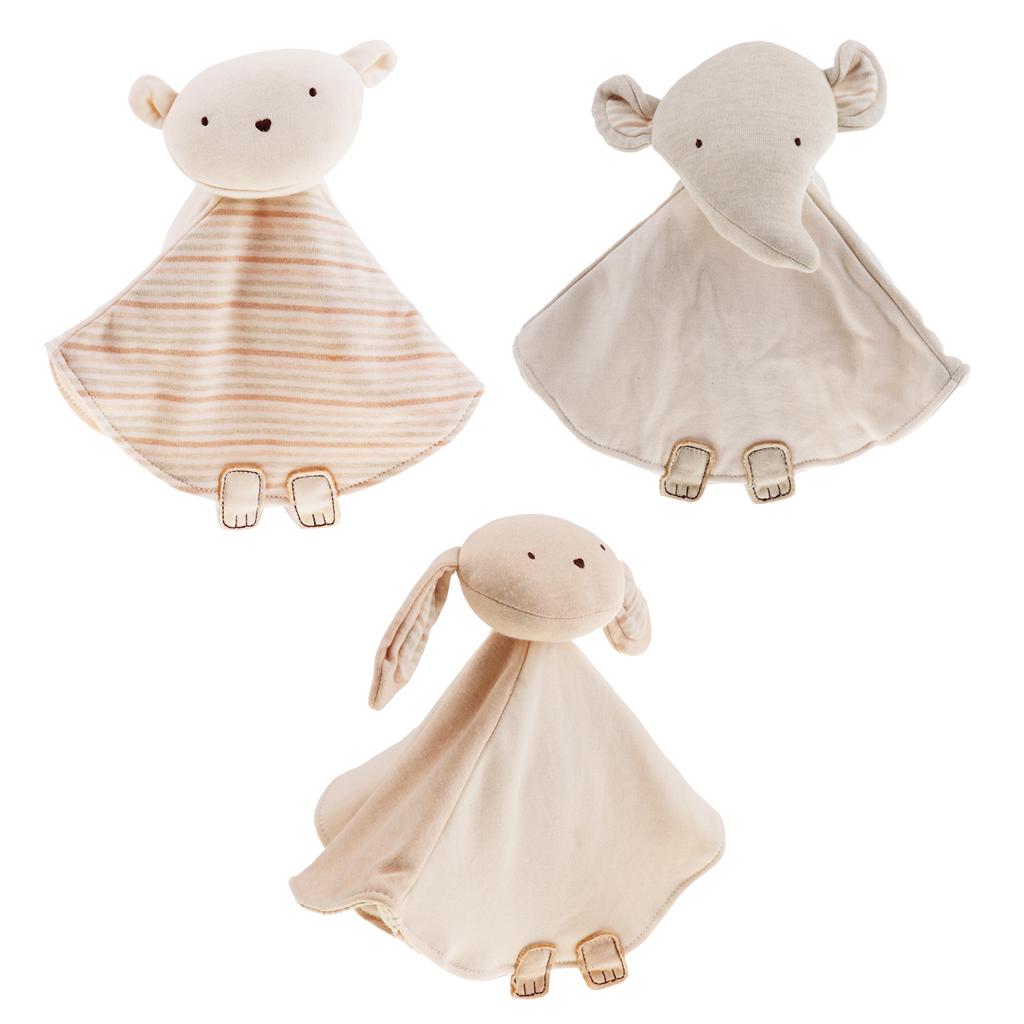 Baby Infant Organic Cotton Soft Cute Animal Hand Appease Towel Rabbit