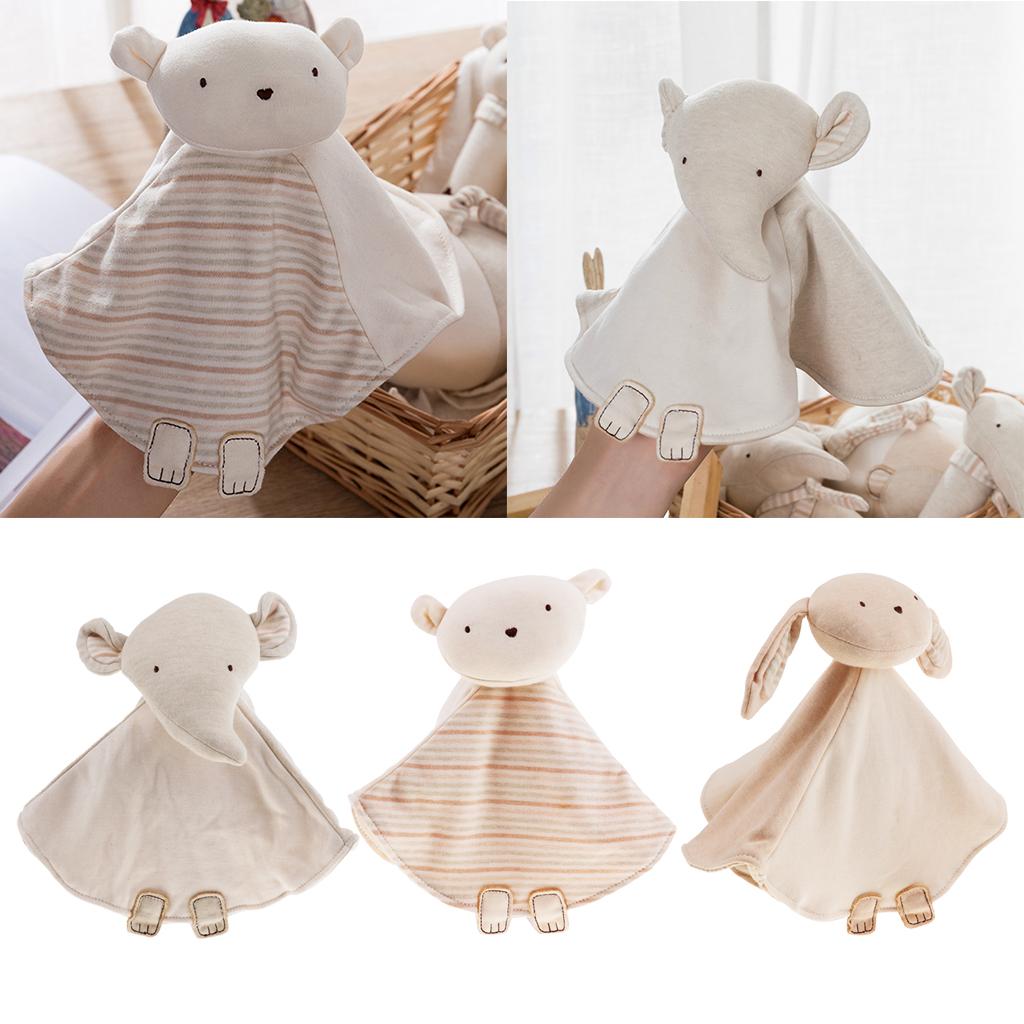 Baby Infant Organic Cotton Soft Cute Animal Hand Appease Towel Rabbit