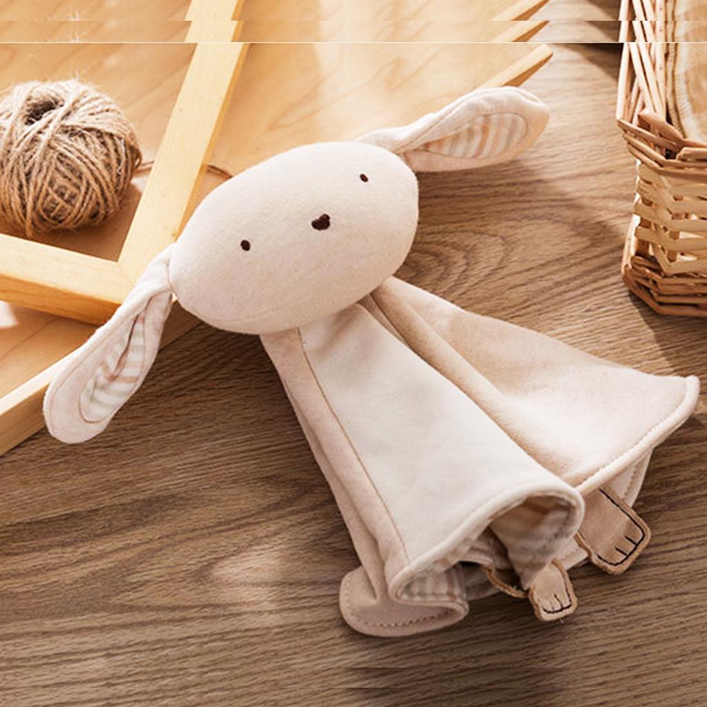 Baby Infant Organic Cotton Soft Cute Animal Hand Appease Towel Rabbit