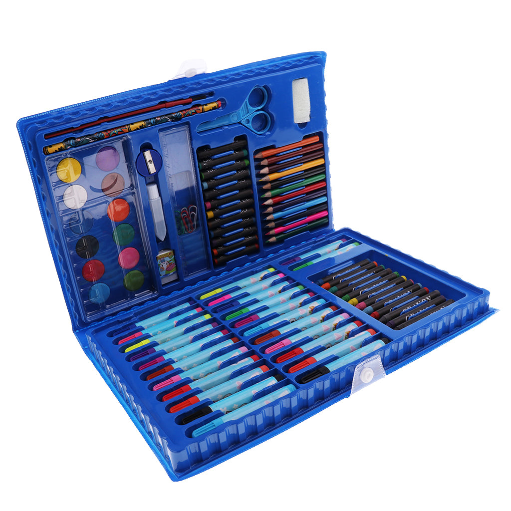 86Pcs Watercolor Painting Pen Artist Drawing Marker Pens Set Blue