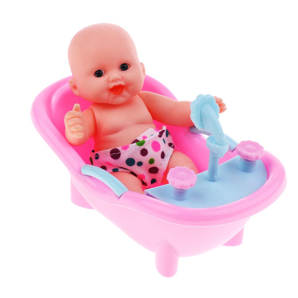 Simulation Infant Dolls Silicone Vinyl Baby Girl Doll Gift Bathing Doll