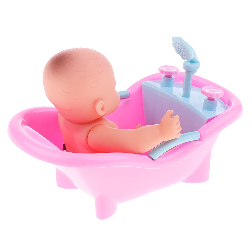 Simulation Infant Dolls Silicone Vinyl Baby Girl Doll Gift Bathing Doll