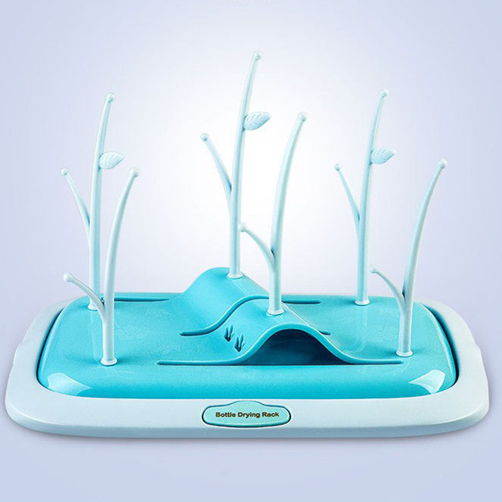 Deluxe Baby Bottle Drying Rack  Blue