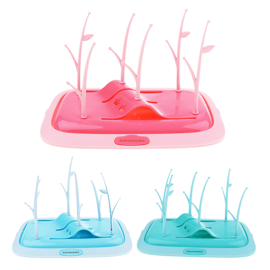 Deluxe Baby Bottle Drying Rack  Blue