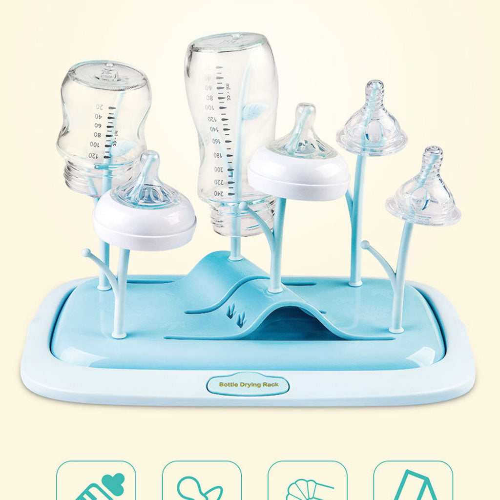 Deluxe Baby Bottle Drying Rack  Blue