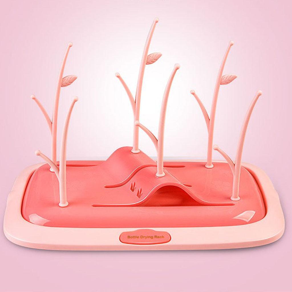 Deluxe Baby Bottle Drying Rack  Pink