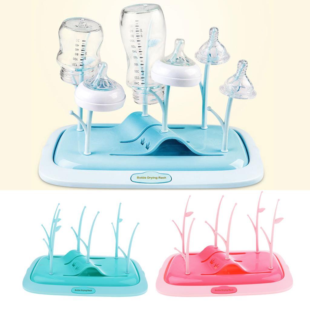 Deluxe Baby Bottle Drying Rack  Pink