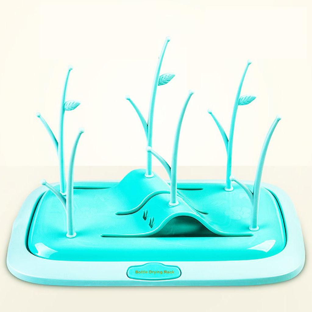 Deluxe Baby Bottle Drying Rack  Green