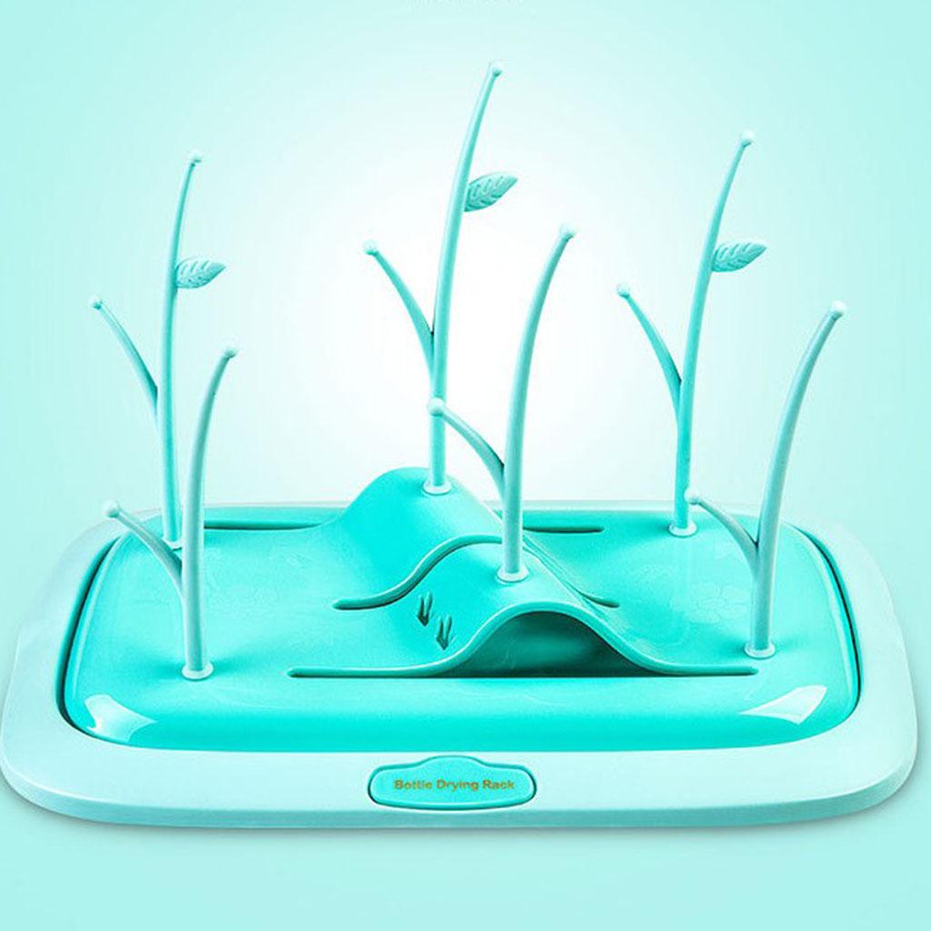 Deluxe Baby Bottle Drying Rack  Green