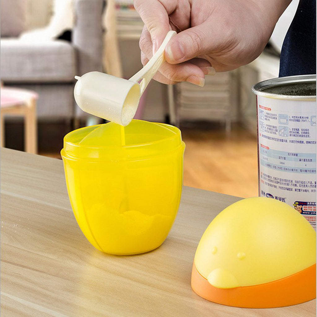 Baby Milk Powder Formula  Container Storage Feeding Box Case Yellow