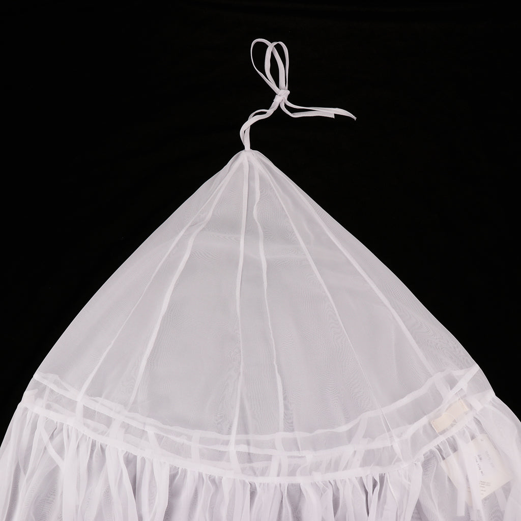 Kids Baby Bed Canopy Bedcover Mosquito Net Curtain Bedding Dome Tent Style 1-White