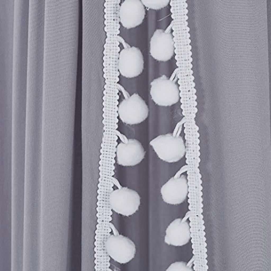 Mosquito Net Bed Canopy Yarn Play Tent Bedding for Kids Playing Reading Style 2-Gray