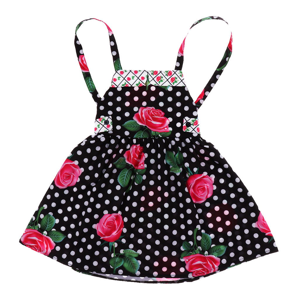 Baby Kids Girls Flower Print Ruffles Dress 2T Black