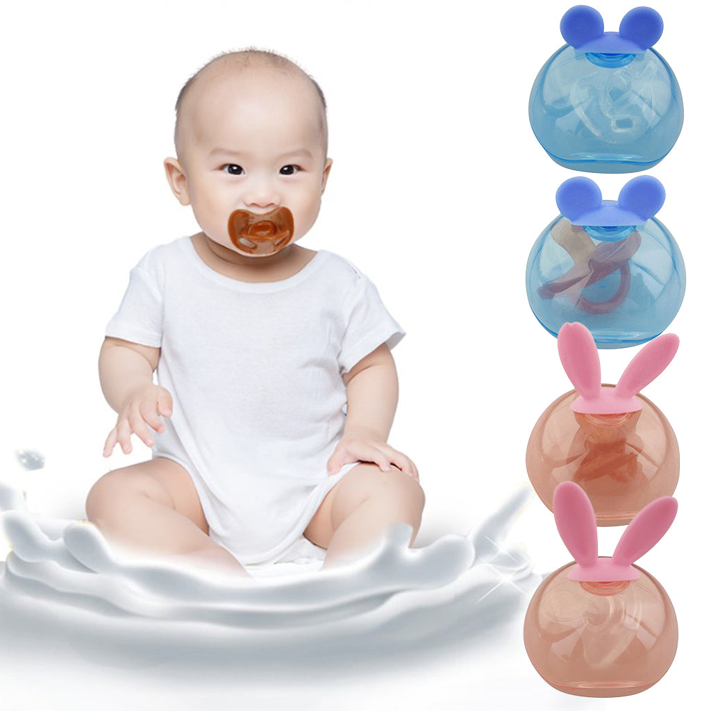 Silicone Soother Pacifier Baby Dummy Teether BPA FREE Pink+Brown