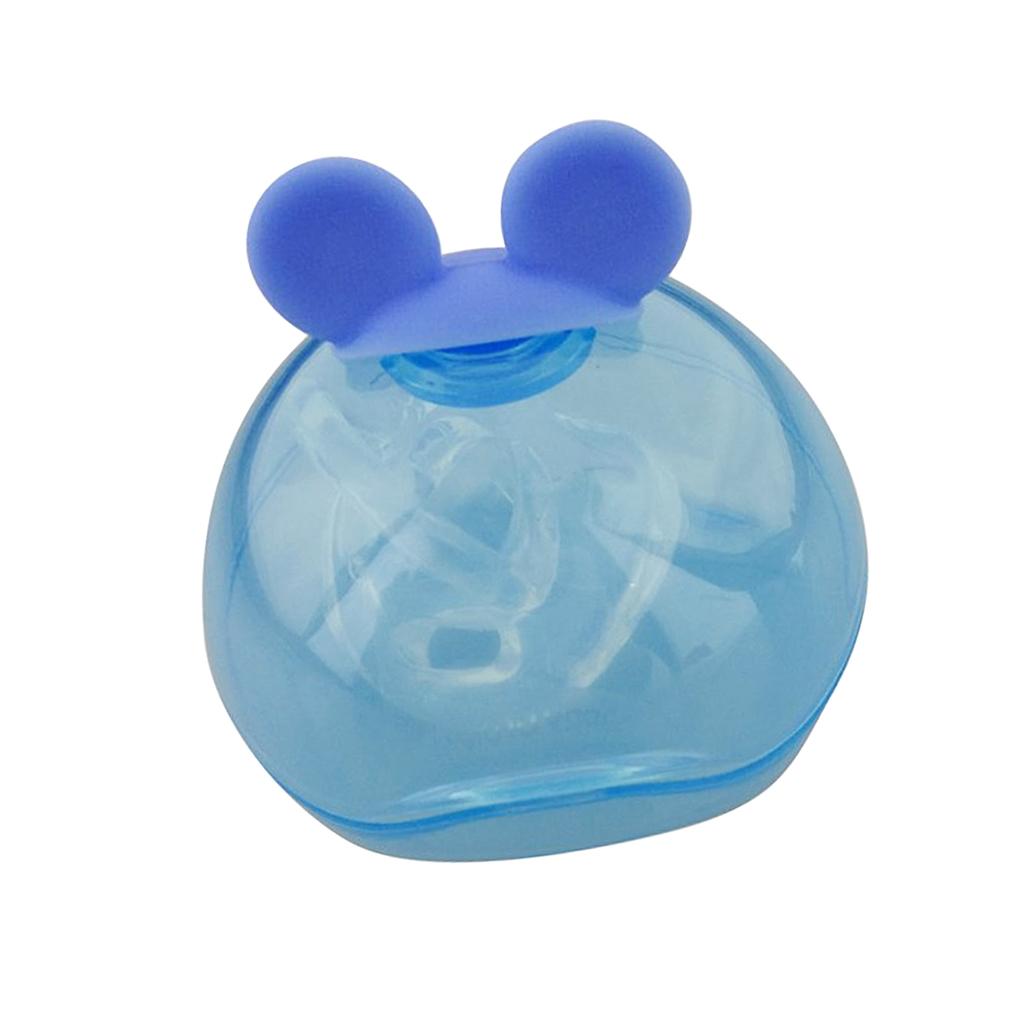 Silicone Soother Pacifier Baby Dummy Teether BPA FREE Blue+Transparent