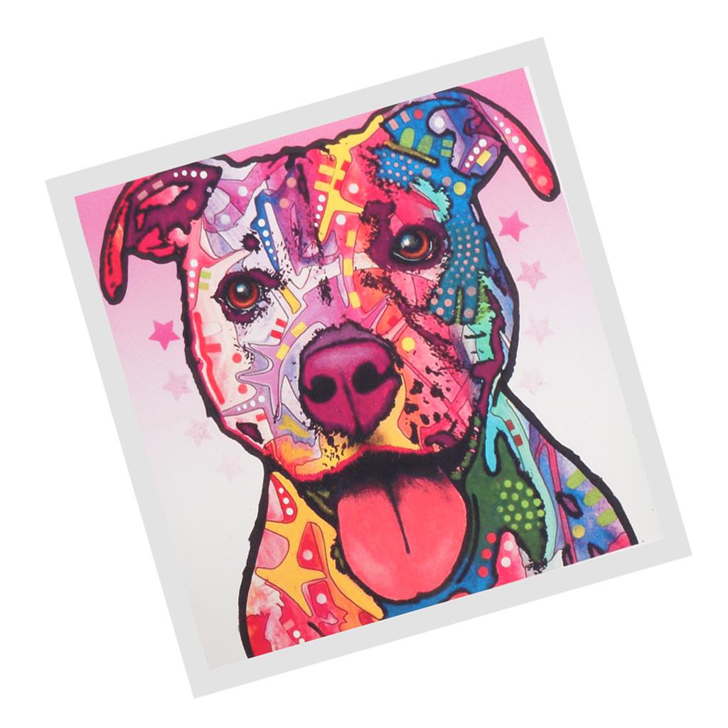 Canvas Oil Painting Wall Decor Artwork Picture Poster - Dogs 30x30cm