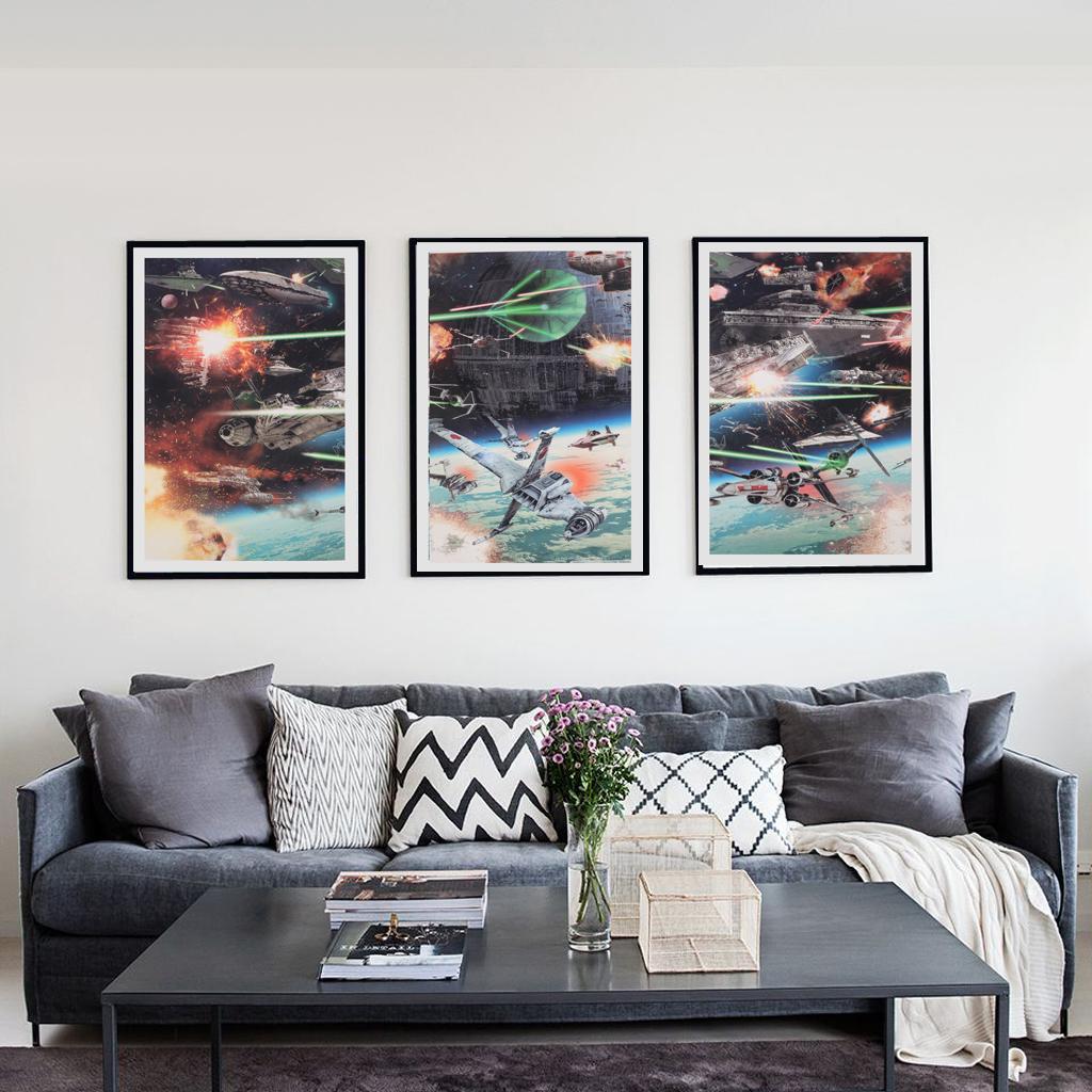 3Panel Art Oil Painting Canvas Picture Space Shuttle War Wall Decor  30x45cm