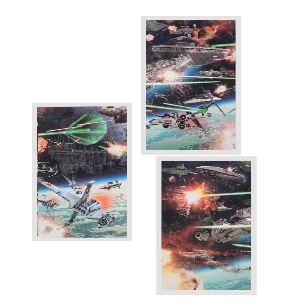 3Panel Art Oil Painting Canvas Picture Space Shuttle War Wall Decor  30x45cm