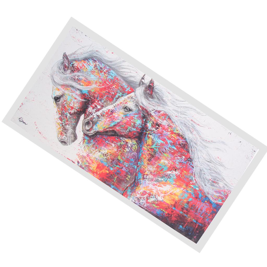 Modern Wall Art Oil Painting Horses Wall Painting Picture Flameless S