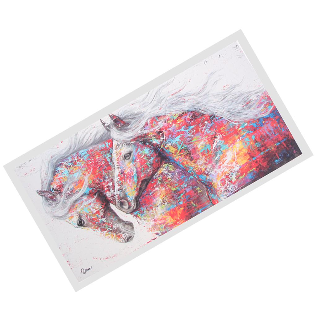 Modern Wall Art Oil Painting Horses Wall Painting Picture Flameless S