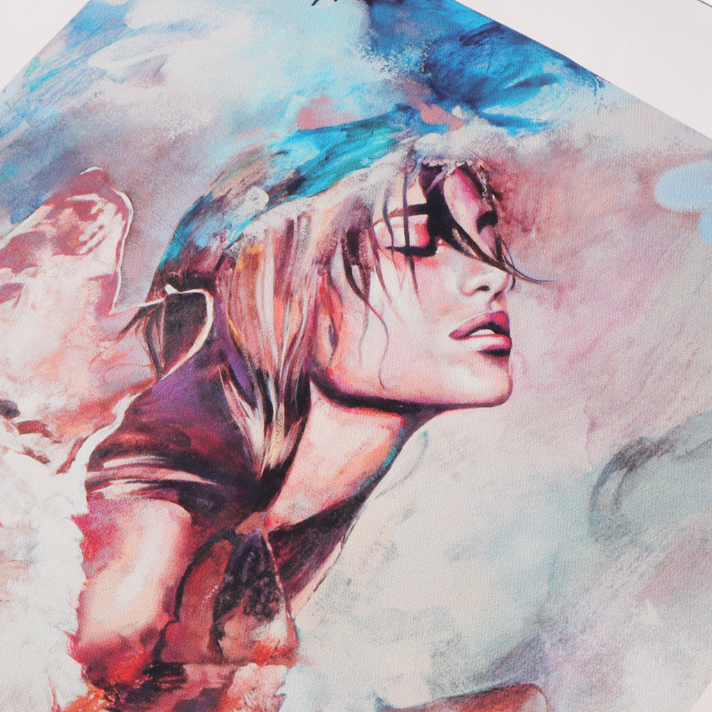 Canvas Oil Painting Wall Decor Artwork Picture Poster, Girl and Wolf 45x60cm