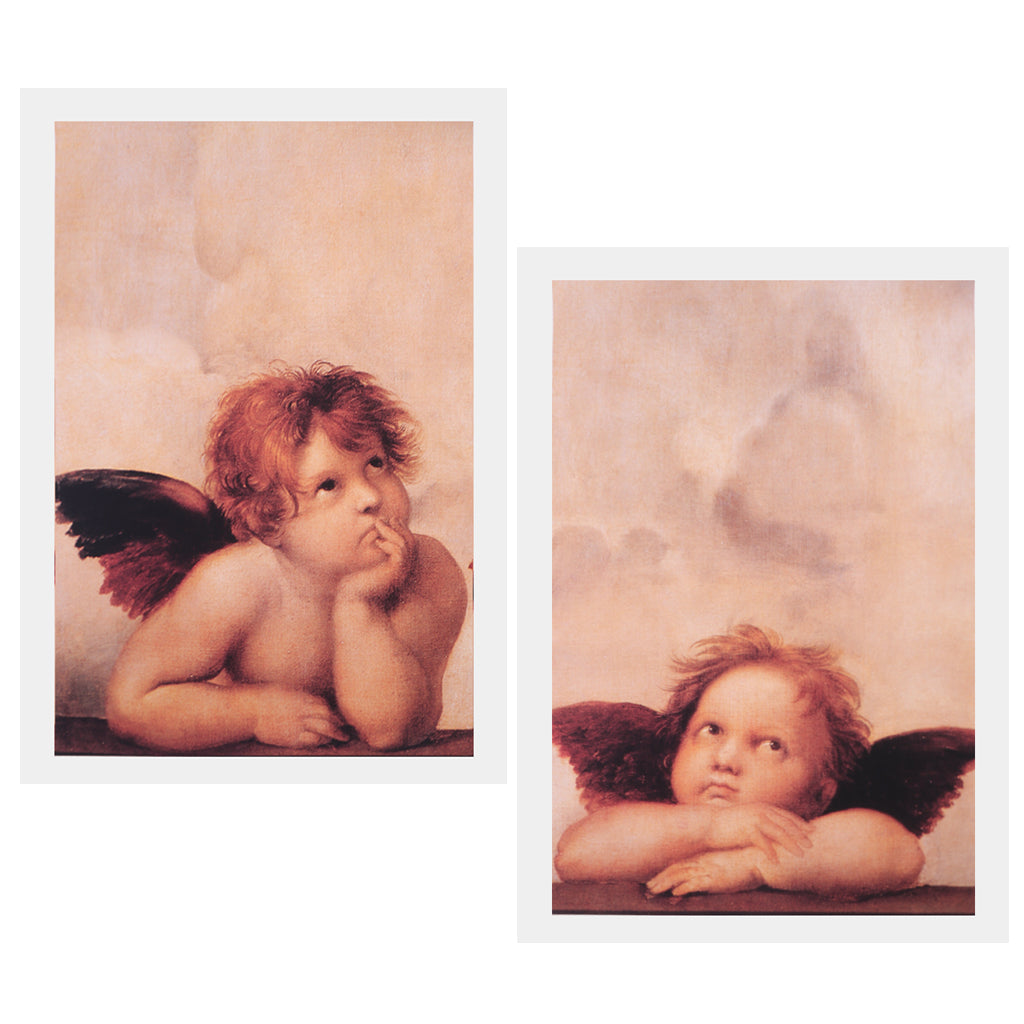 2 Panels Art Oil Painting Canvas Picture Angel Wall Decor   30cmx45cm