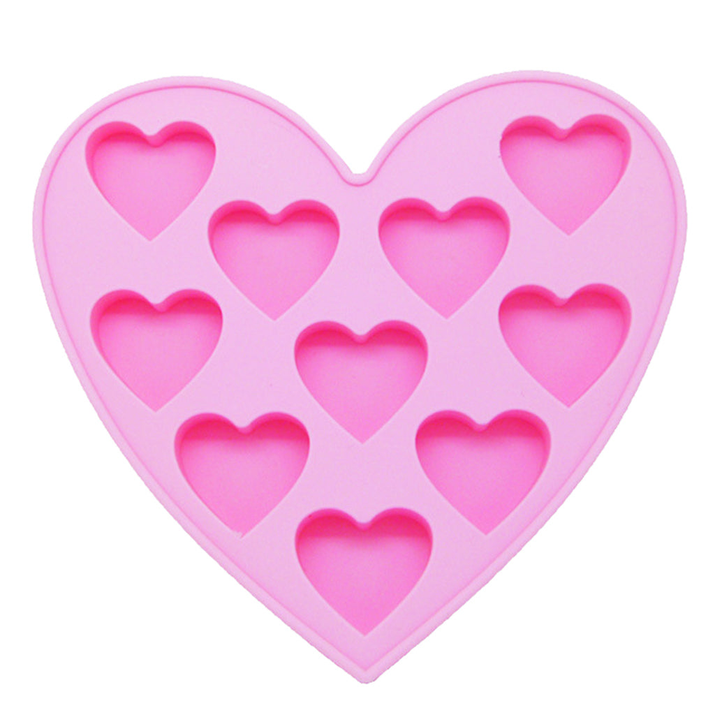 Silicone Fondant Mold Cake Decorating Chocolate Baking Mould Tool DIY Heart Pink