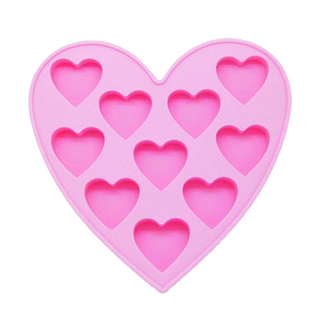 Silicone Fondant Mold Cake Decorating Chocolate Baking Mould Tool DIY Heart Pink