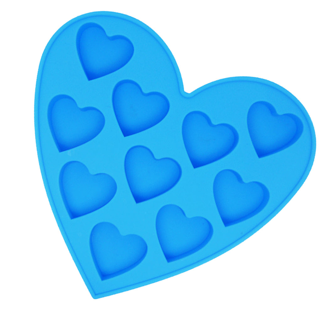 Silicone Fondant Mold Cake Decorating Chocolate Baking Mould Tool DIY Heart Blue