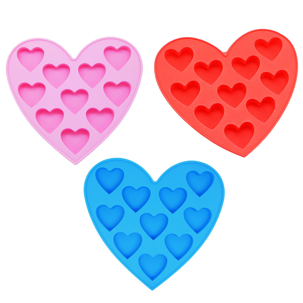 Silicone Fondant Mold Cake Decorating Chocolate Baking Mould Tool DIY Heart Blue