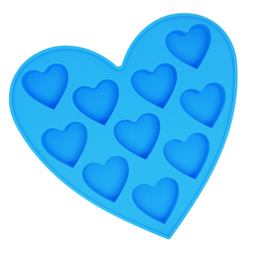 Silicone Fondant Mold Cake Decorating Chocolate Baking Mould Tool DIY Heart Blue