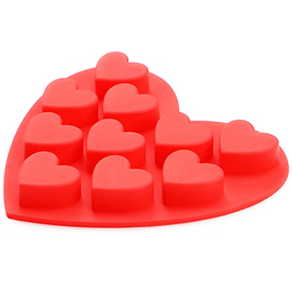 Silicone Fondant Mold Cake Decorating Chocolate Baking Mould Tool DIY Heart Red