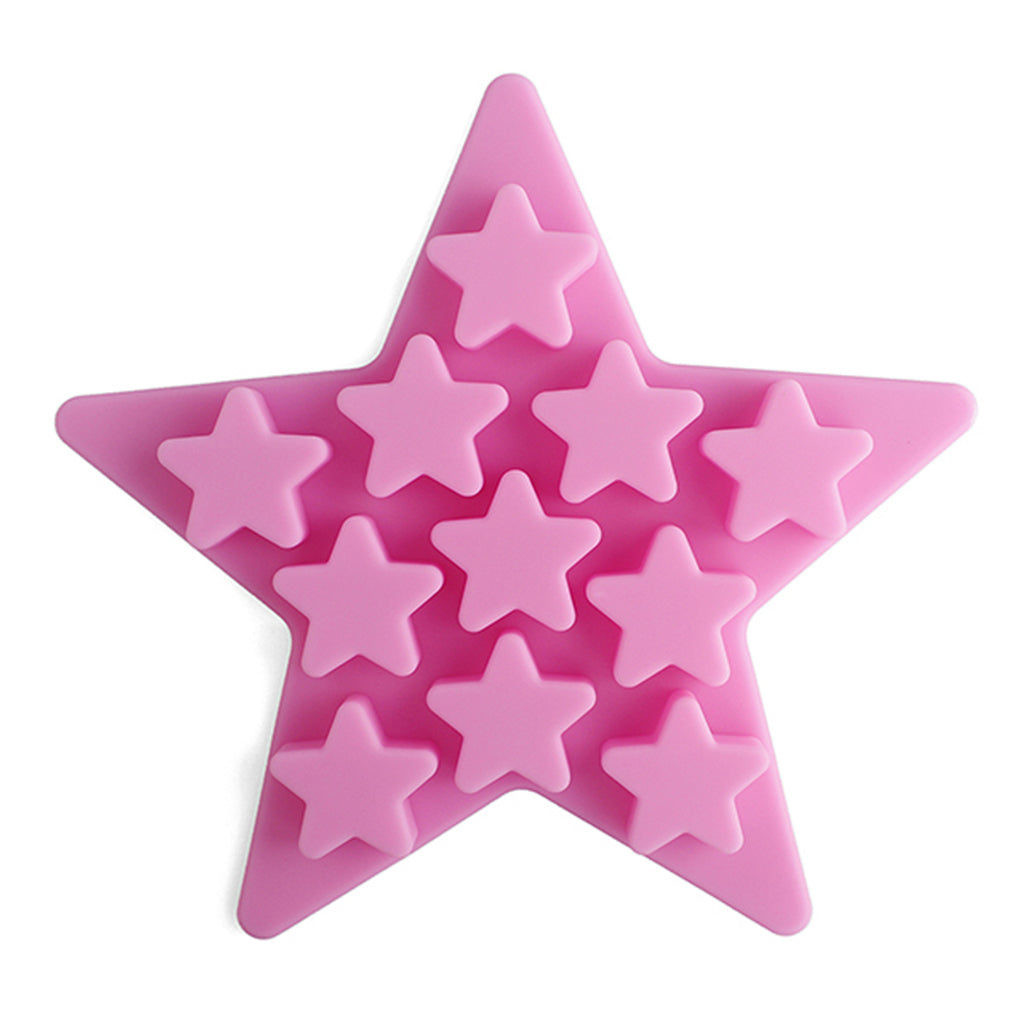 Silicone Fondant Mold Cake Decorating Chocolate Baking Mould Tool DIY Star Pink