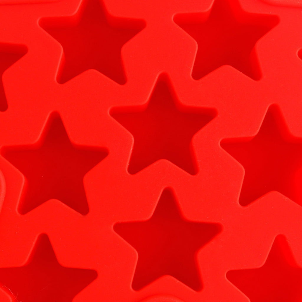 Silicone Fondant Mold Cake Decorating Chocolate Baking Mould Tool DIY Star Red