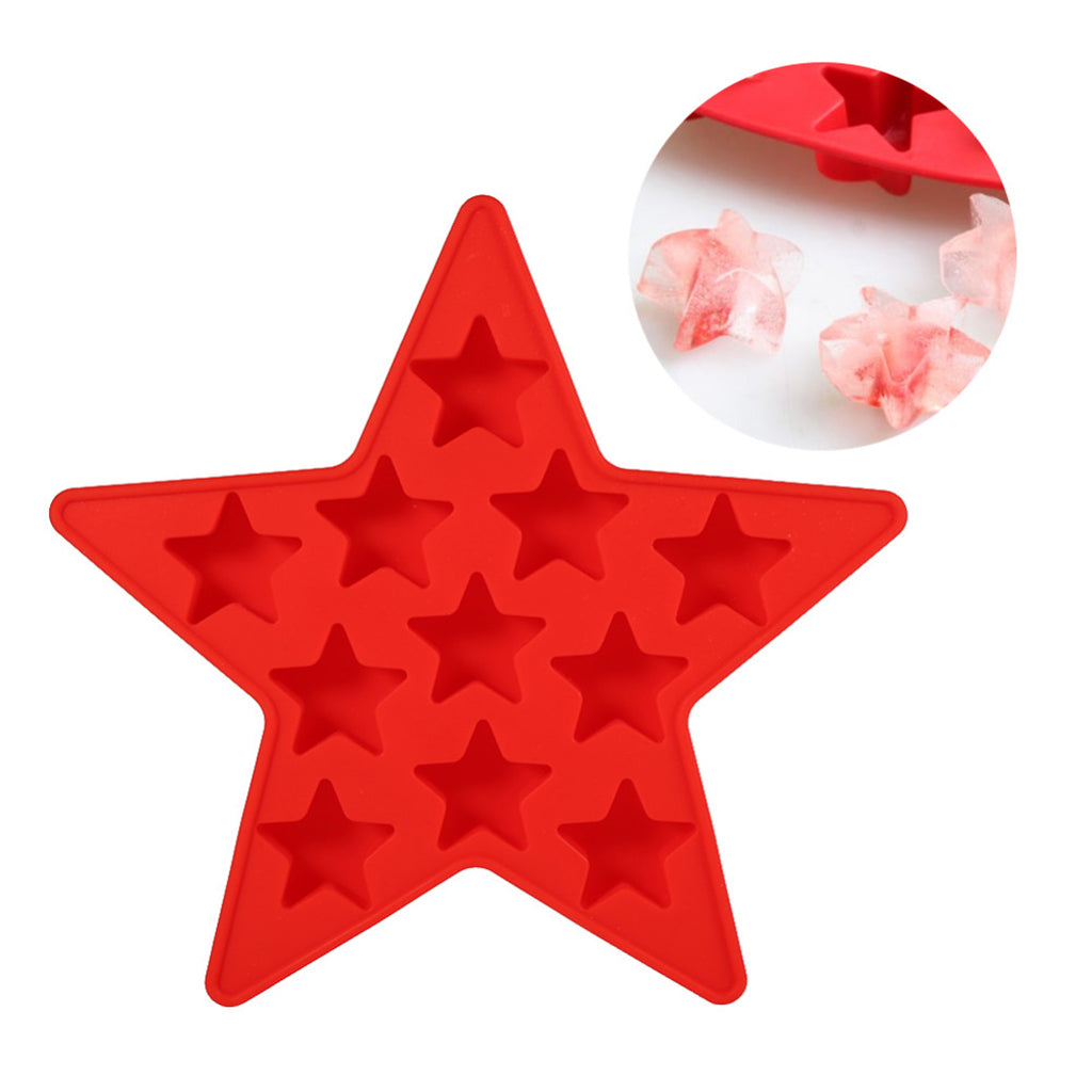 Silicone Fondant Mold Cake Decorating Chocolate Baking Mould Tool DIY Star Red