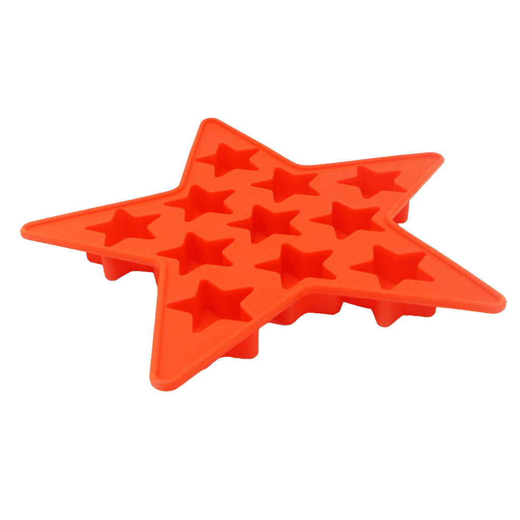 Silicone Fondant Mold Cake Decorating Chocolate Baking Mould Tool DIY Star Red