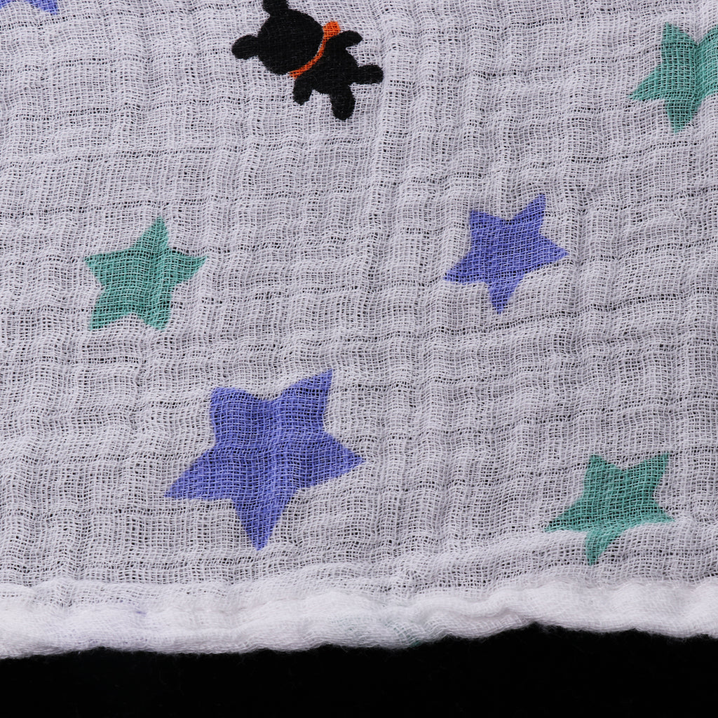 Soft Muslin Baby Swaddling Blanket Newborn Infant Cotton Swaddle Towel Purple Star