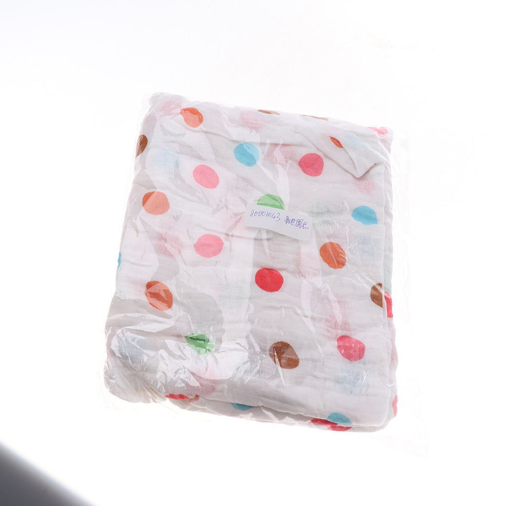 Soft Muslin Baby Swaddling Blanket Newborn Infant Cotton Swaddle Towel Dot