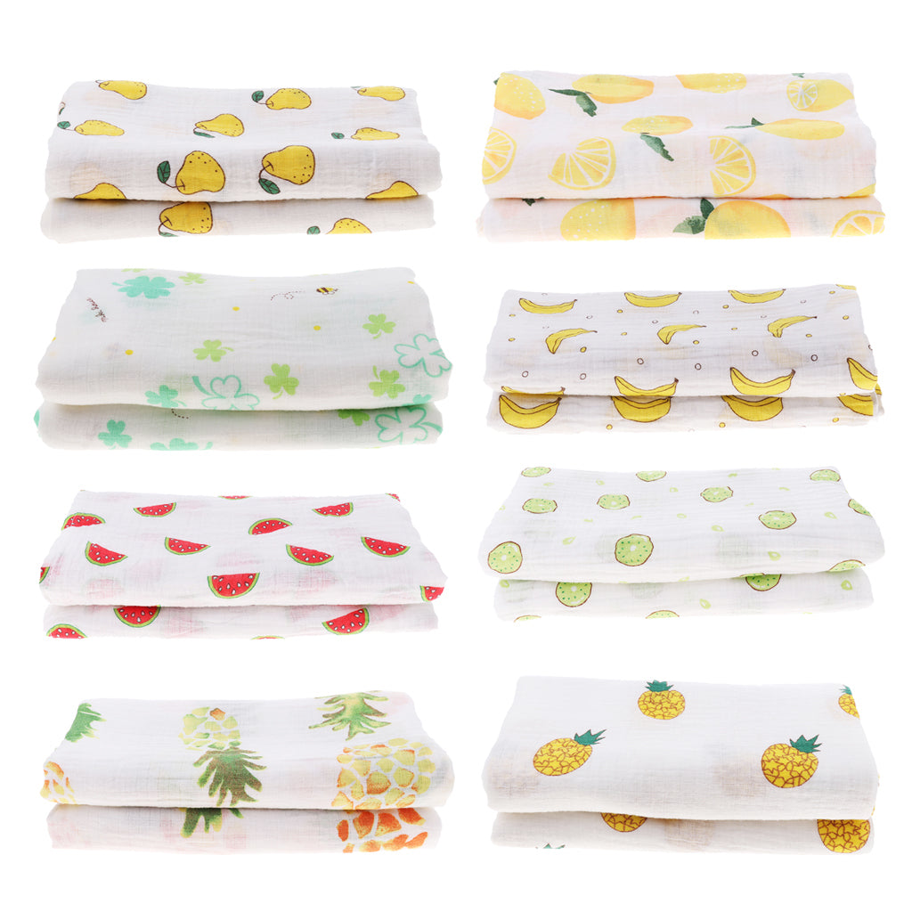 Baby Swaddling Blanket Soft Muslin Cotton Swaddle Towel Kiwi